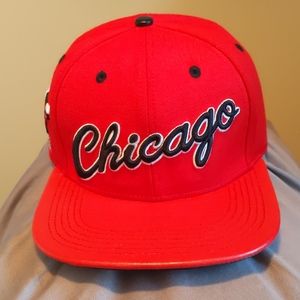 Chicago Bulls Leather brim and strap hat